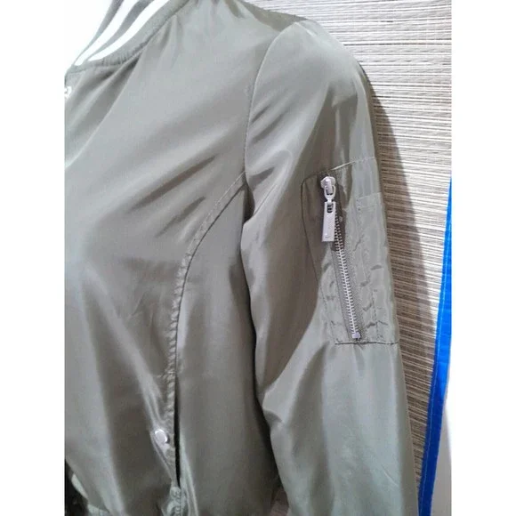 Jou Jou Bomber Jacket Green/White, Size L - Picture 5 of 7